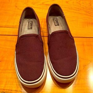 Keds maroon slip on sneaker size 6 and a half